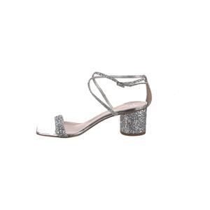 Giuseppe Zanotti Tara Glitter Heeled Sandals - 8.5 - Silver